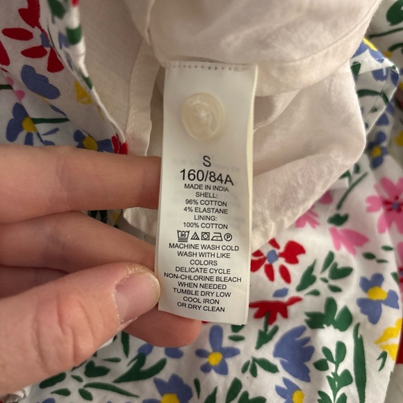 Kate Spade Shoreside Floral Puffy Sleeve Shirtdress, Size Small Made In India - Picture 12 of 12